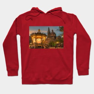 Mexico. Guadalajara. Cathedral. Zocalo. Twilight. Hoodie